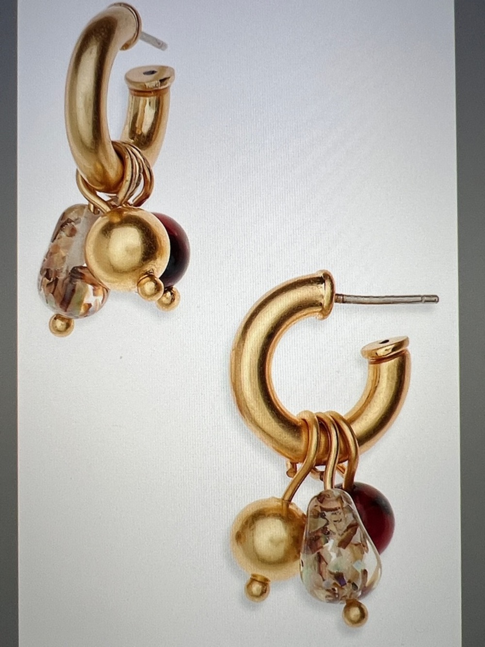 Madewell Chunky Charms Mini Hoop Earrings